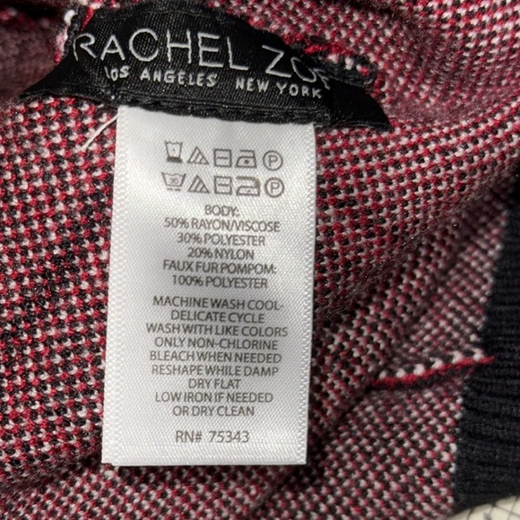 Rachel Zoe Red & Black Plaid Beanie - Picture 5 of 5
